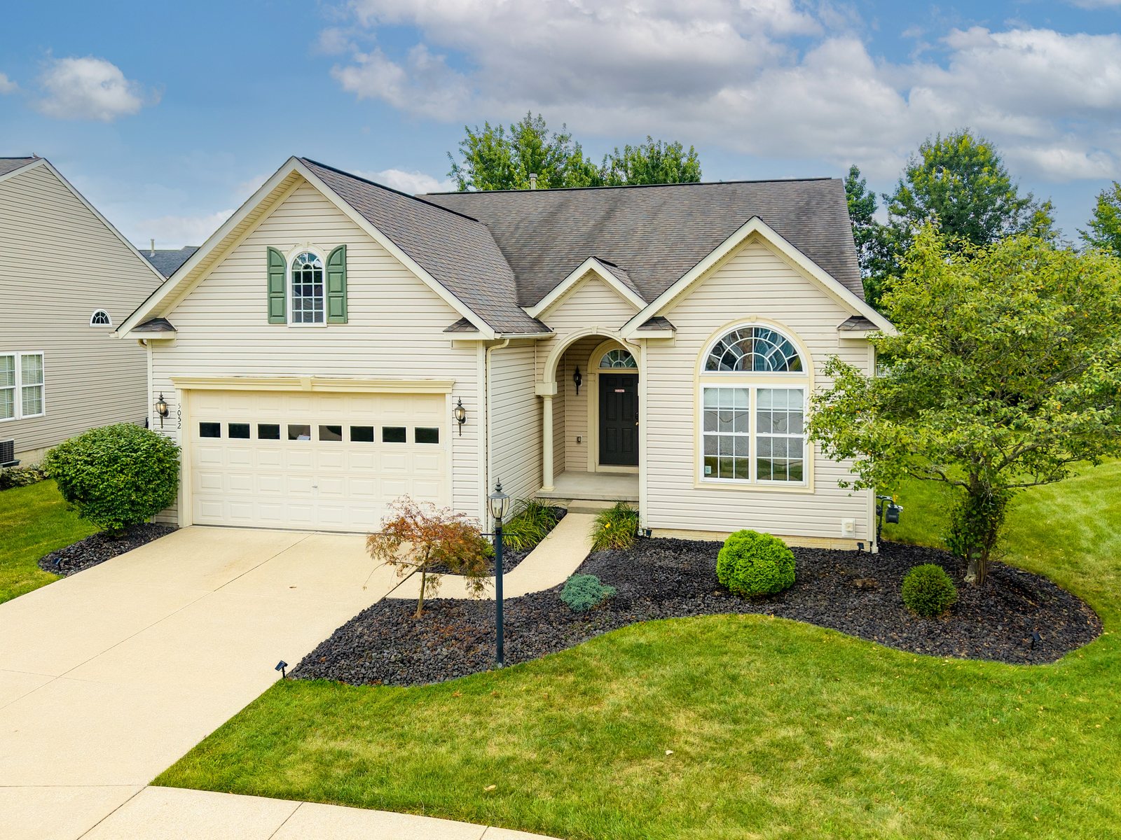 Aerial front view of 5052 Forestland Court in Brunswick, Ohio